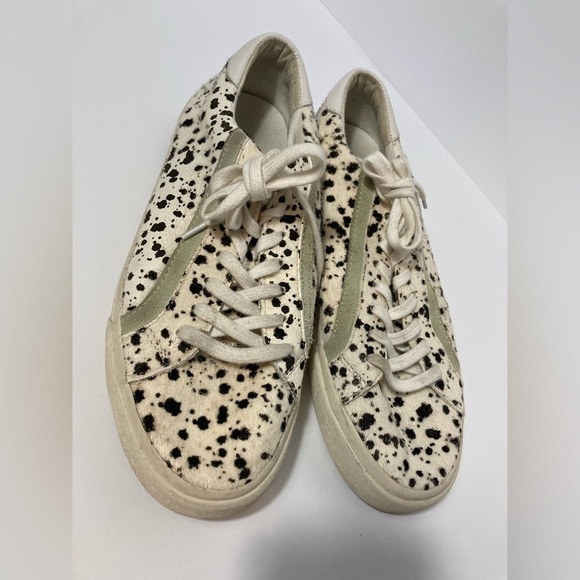 Madewell Sidewalk Low top sneakers real fur spattered painted calf hair 11M - Picture 4 of 9